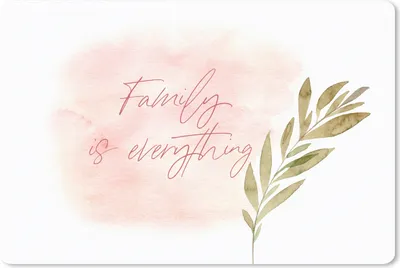 Produktbild von MuchoWow® Schreibtischunterlage Zitate - Sprichwörter - Familie ist alles 60x40 cm - XXL Mauspad - Großes Mauspad