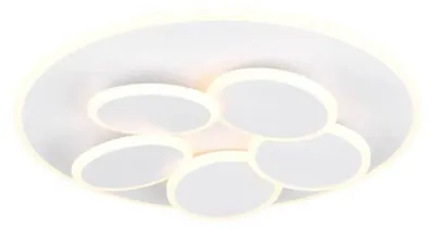 Image de Trio Leuchten LED Plafonnier Mandela 35W, blanc chaud/blanc froid, blanc