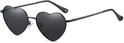 Imagen del producto de Gafas de sol con forma de corazón, polarizadas, con montura de metal, protección UV400, ideales para festivales y fiestas