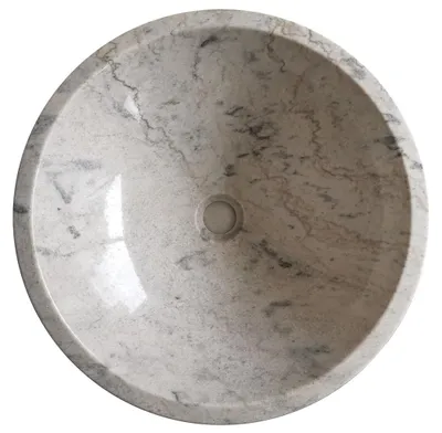 Immagine prodotto di Lavabo rotondo in marmo italiano, diametro 42,5 cm