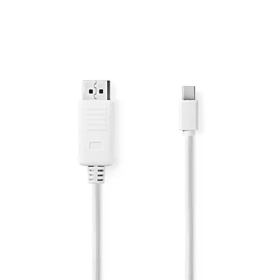 Produktbild von NEDIS Mini DisplayPort - DisplayPort Kabel - Mini DisplayPort Stecker - DisplayPort Stecker - 2,0 m - Weiß
