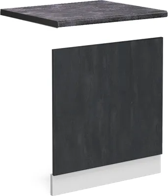 Produktbild von Frontblende Vicco R-Line Schwarz Beton 60 cm AP Anthrazit, Model 47029