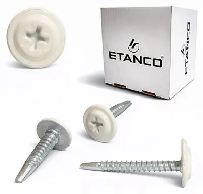 Produktbild von ETANCO GM-B Selbstbohrschrauben für Stahl Dach RAL 9001 Cremeweiß 4,2 x 25 mm 250 Stk.