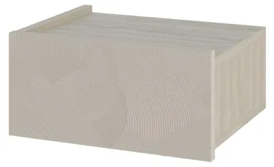 Obrázek produktu pro Noční stolek "Onda" z dřeva – 38 x 31 x 18 cm – Béžová barva