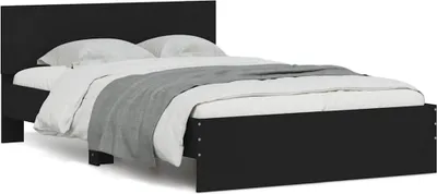 Obrázek produktu pro vidaXL Rám postele s čelem černý 120x190 cm