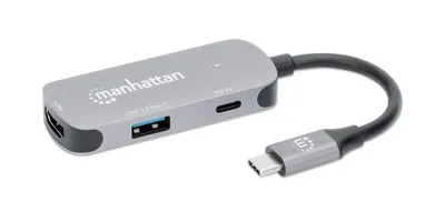 Produktbild von MANHATTAN USB-C auf HDMI 3-in-1 Docking-Konverter mit PD