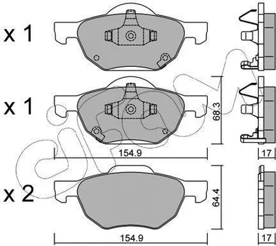 Produktbild von CIFAM Bremsbeläge Satz Vorne Bremsklötze für HONDA Accord VII Limousine (CL, CN) 822-730-0