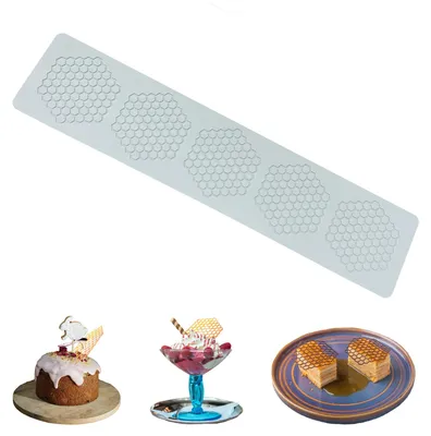 Silikon-Kuchenform mit Wabenrelief, 1 Stück, grau
