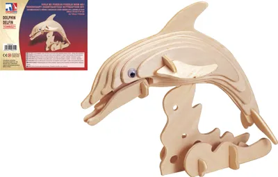 Produktbild von Holz 3D Puzzle - Delfin
