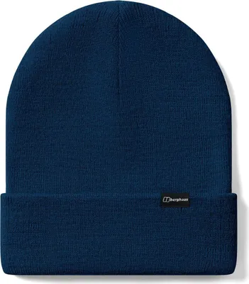 Dunkelblaue Berghaus Inflection Beanie mit Umschlag und kleinem Logoetikett