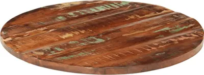 Image de vidaXL Plateau de table Ø 80x2,5 cm Rond Vieux bois massif