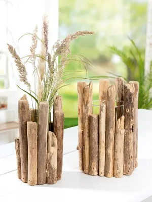 Obrázek produktu pro Gilde driftwood se skleněnou vázou "Jakarta" VE 3 51474