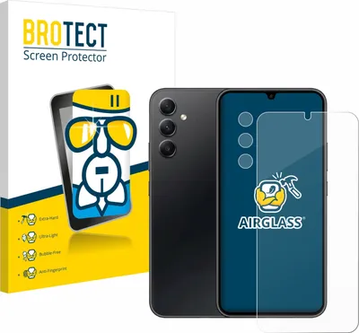 Produktbild von BROTECT Schutzglas für Samsung Galaxy A34 5G Enterprise Edition (Display+Kamera) Schutzfolie Panzer Folie Glas Display Schutz klar