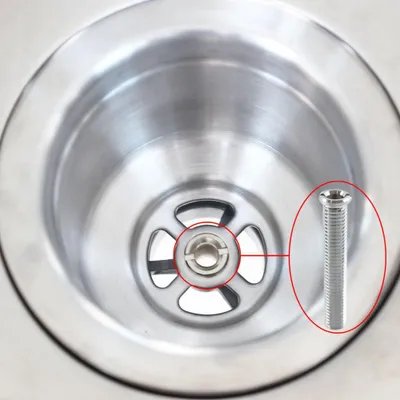 Zdjęcie produktu dla Śruba do zlewu, 70 mm - Dłuższa śruba, 7 cm, do korka zlewu - Śruby do sitka zlewu, 2 sztuki