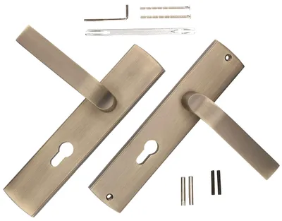 Productafbeelding van KOTARBAU® Deurbeschermingsbeslag x mm voor profielcilinder bruin antiek (deurklink 90 mm)