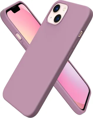 Produktbild von ORNARTO iPhone 13 6,1 Silikon Hülle Voller Schutz Flüssig Lila