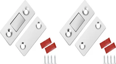 Obrázok produktu pre INF Magnetický zámok / neviditeľné magnetické zámky dverí Nerezová oceľ 2-bal Strieborná