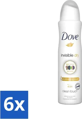 Image de Dove - Déodorant - Invisible Dry - Protection invisible - 250 ml - Pack avantage - 6 pièces