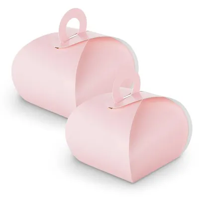 Produktbild von itenga V67 25x Geschenkbox mit Griff Kraftkarton Rosa