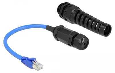 Zdjęcie produktu dla DELOCK Kabel RJ45 Stecker zu RJ45 Buchse Cat.6 Wasserdicht