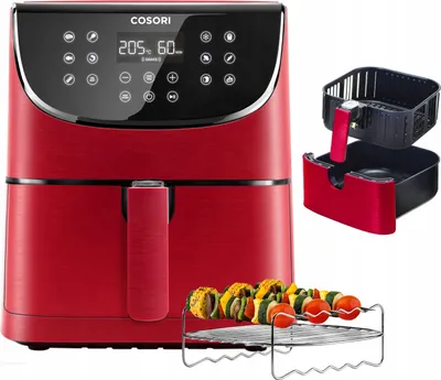 Produktbild von Cosori Fettfreie Friteuse 1700W 5.5L Luftfriteuse 11 Programme Rot