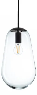Zdjęcie produktu dla Klosz do lampy wiszącej szklany czarny gruszka 51,5cm Nowodvorski PEAR