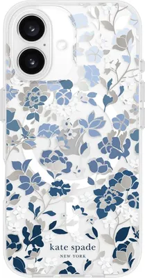 Produktbild von Kate Spade New York Schützende Edelsteine MagSafe - Etui iPhone 16 (Blumenbeet blau)