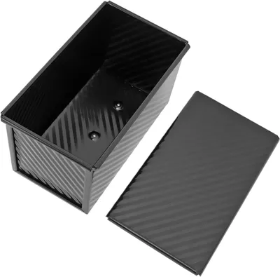 Produktbild von Mehrzweck-Backform als Kastenform, antihaftbeschichtet und spülmaschinenfest, mit 1 X Deckel, 20,6 X 11,8 11,8 cm, Schwarz mit Deckel