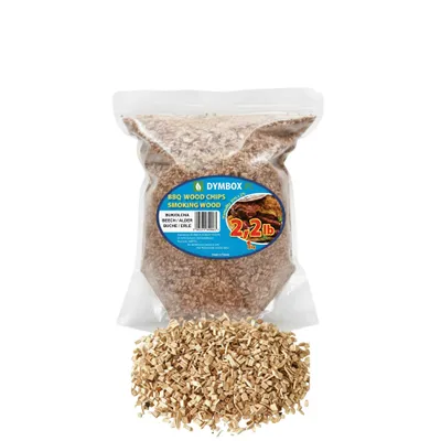 Zdjęcie produktu dla Dymbox | Zrębki wędzarnicze - Buk i Olcha - 1 kg - Mieszanka do wytwornic dymu - Do Wędzenia i Grillowania