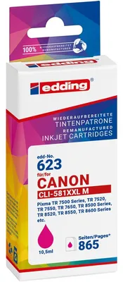 Productafbeelding van edding 18-623 edding EDD-623 magenta printerpatroon, compatibel met Canon CLI-581XXL