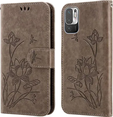 Produktbild von König Design Hülle kompatibel mit Xiaomi Redmi Note 10 5G Kunstleder Handyhülle - Handy Case Grau