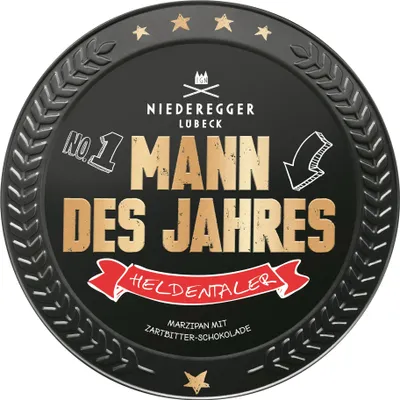 Produktbild von Niederegger Marzipantaler "Mann des Jahres" 185g