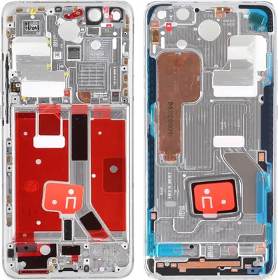 Image de Cadre central pour Huawei P40 Pro argenté - Pièce de rechange pour boîtier