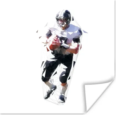 Produktbild von MuchoWow® Poster Rugby - Ball - Sport 100x100 cm - Babyzimmer