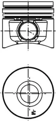 Produktbild von KOLBENSCHMIDT Kolben, Zylinderbohrung 91 mm, Bolzen 30 mm, Kompressionshöhe 51,6 mm