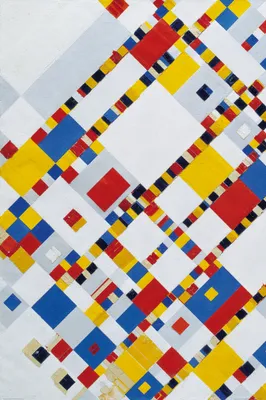 Obrázok produktu pre Piet Mondrian Art Print Picture - Victory Boogie Woogie, 1944 (120 x 80 cm)