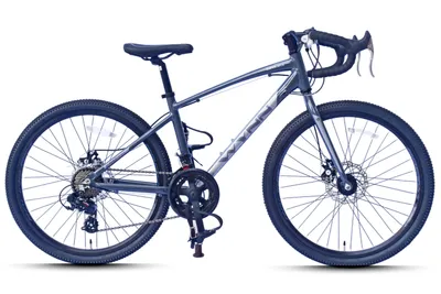 Produktbild von WYNN Kinderrad Gravelbike Gravel 24 Zoll GRL2.1 grau Rahmenhöhe 36 cm 14 Gänge mech. Scheibenbremse