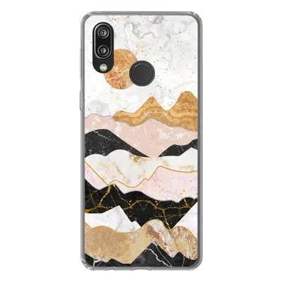 Produktbild von MuchoWow® Handyhülle Schutzhülle Hülle für Huawei P20 Lite (2020) Marmor - Gold - Pastell Silikon Softcase Handy Hülle - Kartenhalter