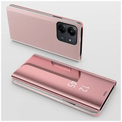 Produktbild von Mirror Flip-Case für Xiaomi - Farbe: Roségold - Modellkompatibilität: Für Xiaomi Redmi 13C