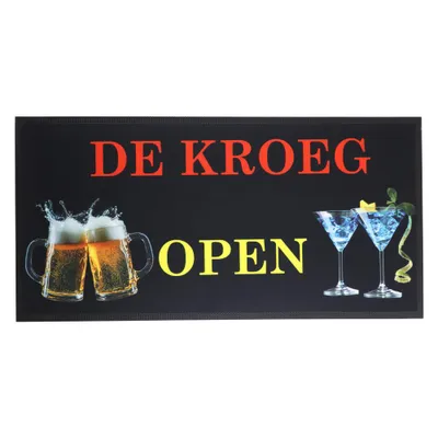 Produktbild von Barmatte De Kroeg Open - Abtropfmatte - Hausbar Barmatte - 60 x 30 cm - Gummi Barmatte - Barläufer - Bar Dekoration