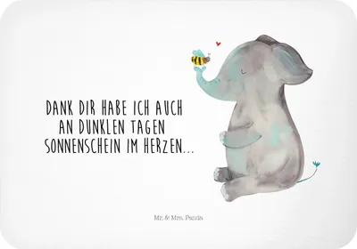 Produktbild von Mr. & Mrs. Panda magnet Elefant Biene - Weiß - Geschenk, Lustige Sprüche, whiteboardmagnet, Jahrestag, Liebesspruch, Liebe, wandmagnet, zettelhalter, Kühlschrankmagnet