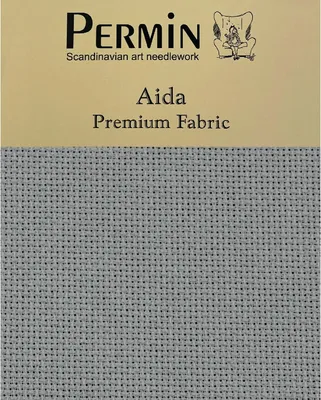 Immagine prodotto di Permin Precut 16 pezzi. Aida 355, colore 18 "Dämmerungsphase", tessuto per ricamo a punto croce, 43x50 cm