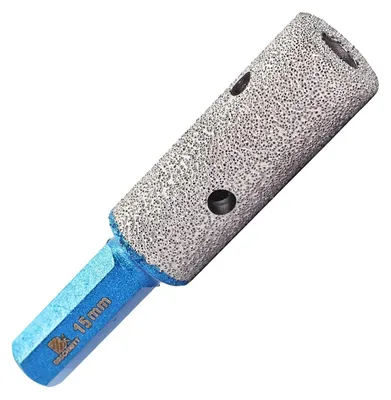 Productafbeelding van Diamantfrees met een diameter van 15 mm, geschikt voor porselein, keramiek, marmer en graniet, met een zeshoekige schacht
