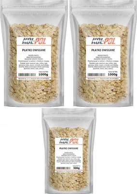 Zdjęcie produktu dla PŁATKI OWSIANE 2,5kg Naturalne śniadanie zdrowe dieta wysoka jakość Kol-Pol