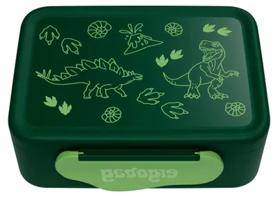 Produktbild von Lunchbox mit Trennfach, BPA-frei, spülmaschinenfest Dinosaurier - Grün