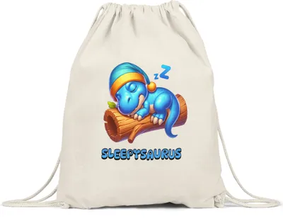 Produktbild von Sleepysaurus Turnbeutel Dinosaurier Kinder Schlafen Einschlafen Schlafmütze Dino