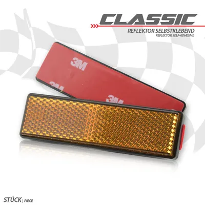 Produktbild von Reflektor Classic rechteckig gelb mit Rand