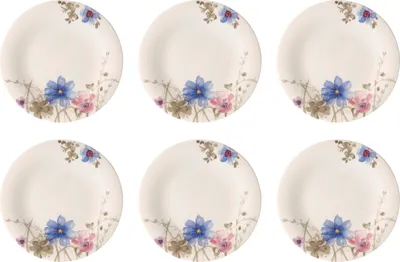 Produktbild von Villeroy & Boch Mariefleur Gris 6er Set Frühstücksteller rund D. 21cm