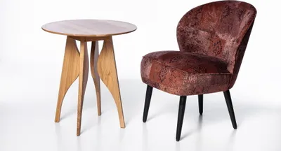 Image de Table en chêne laqué COFFEE 60 cm