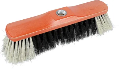 Produktbild von Zimmerbesen ohne Stiel EUROHOME Teakholz 31cm Besen verwendbar als Saalbesen Kehrbesen Stubenbesen - Haushaltsbesen mit Schraubgewinde